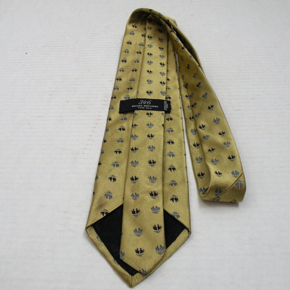 Brooks Brothers Golden Fleece Sheep Logo Silk Tie